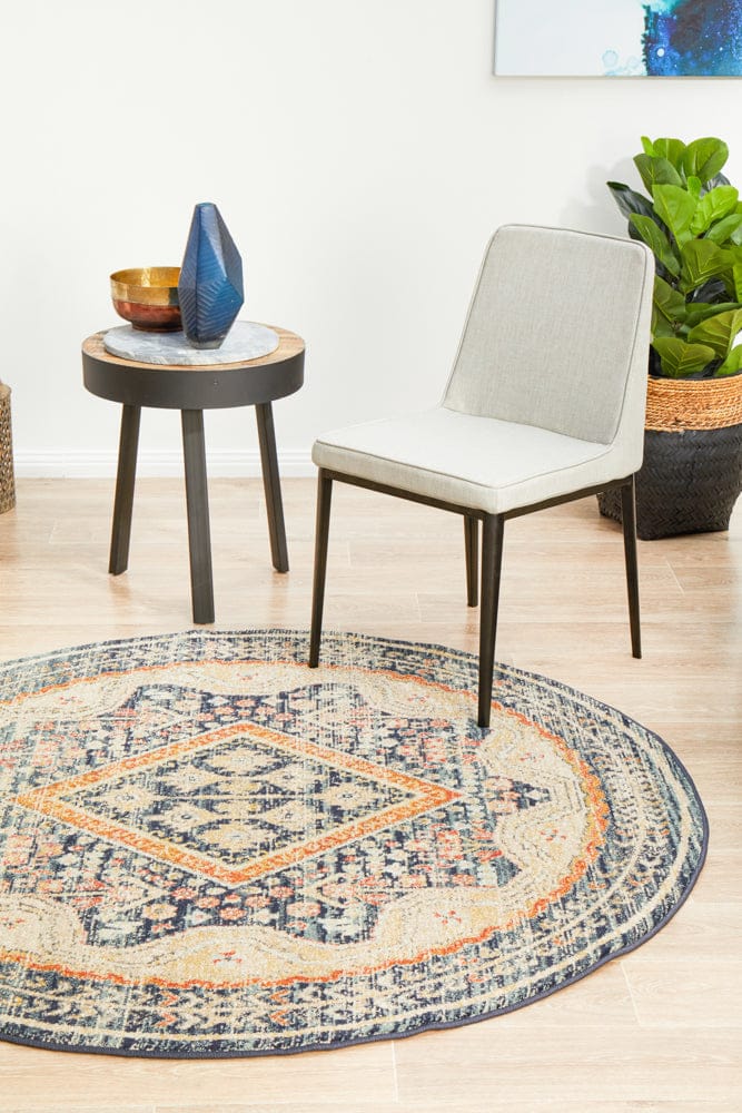 Rug Culture Rugs Legacy 863 Navy Round Rug