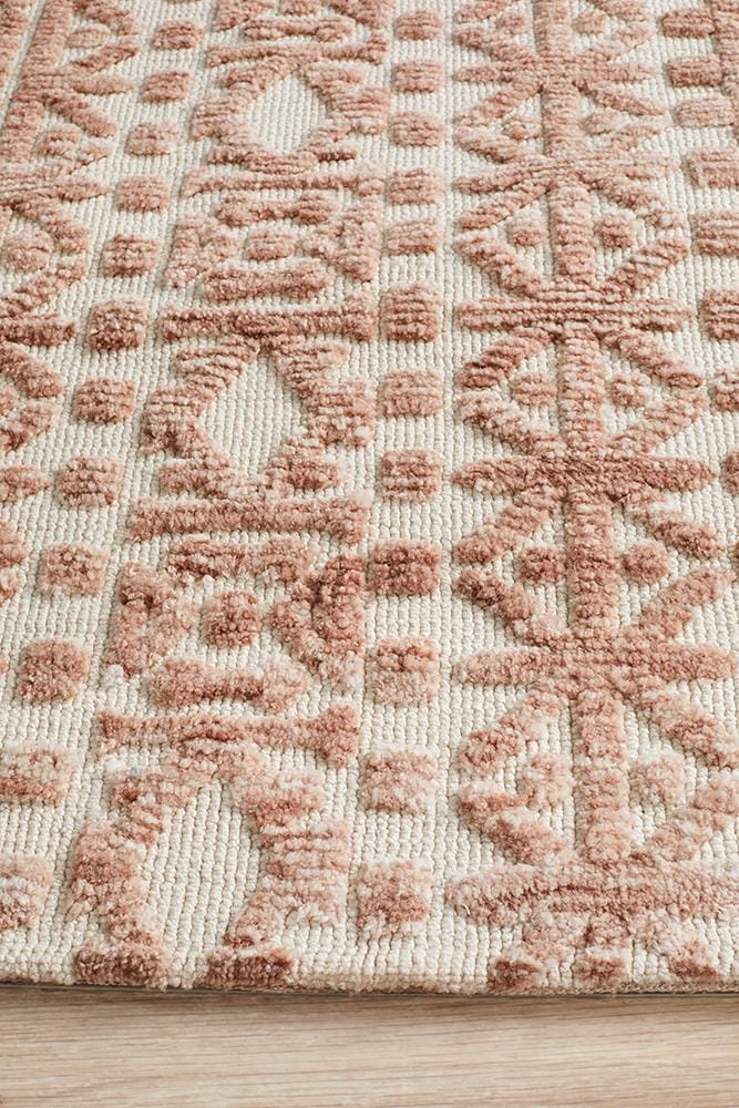 Rug Culture Rugs Levi Becca Peach Ivory Rug