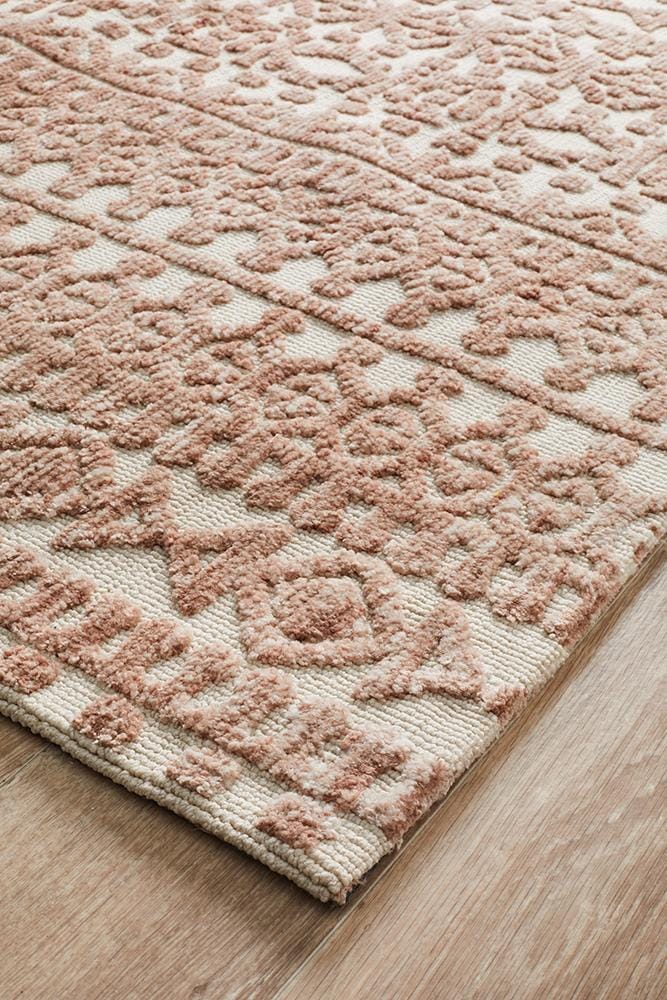 Rug Culture Rugs Levi Becca Peach Ivory Rug