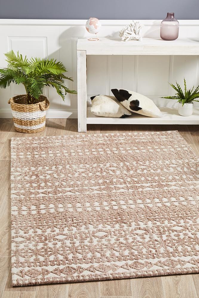 Rug Culture Rugs Levi Becca Peach Ivory Rug