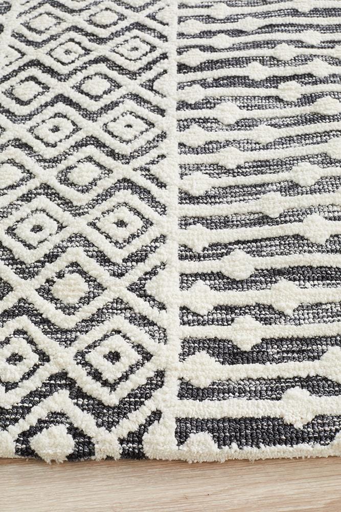 Rug Culture Rugs Levi Emma Ivory Black Rug