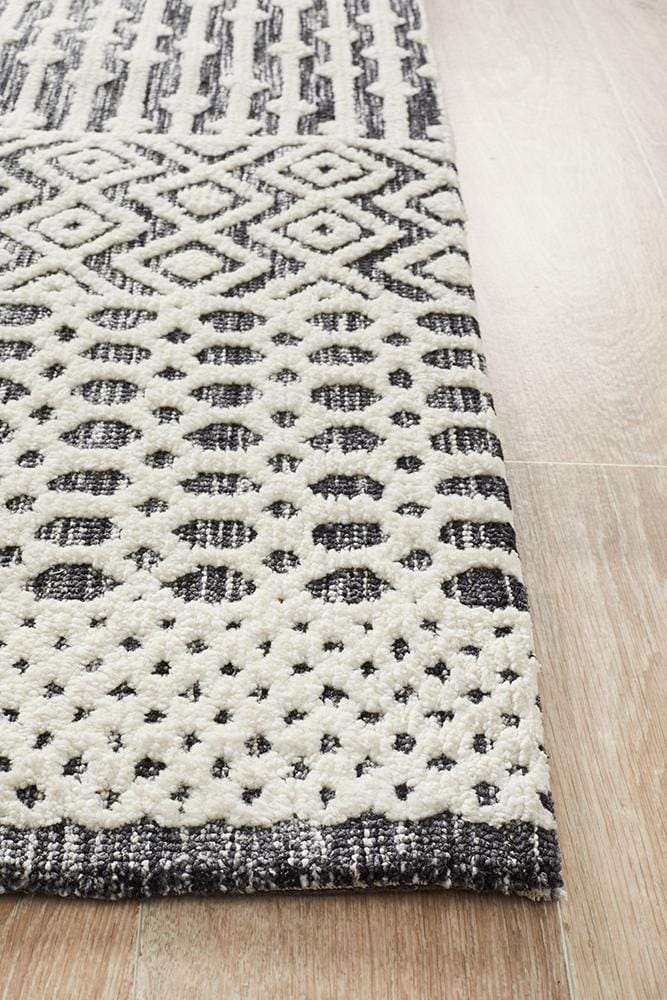 Rug Culture Rugs Levi Emma Ivory Black Rug