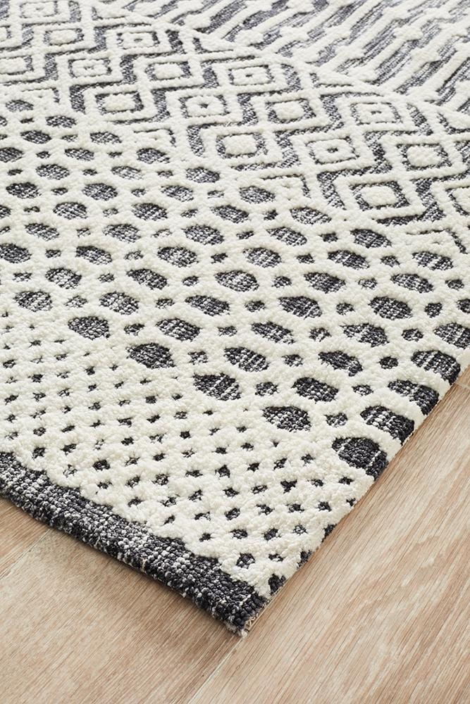 Rug Culture Rugs Levi Emma Ivory Black Rug