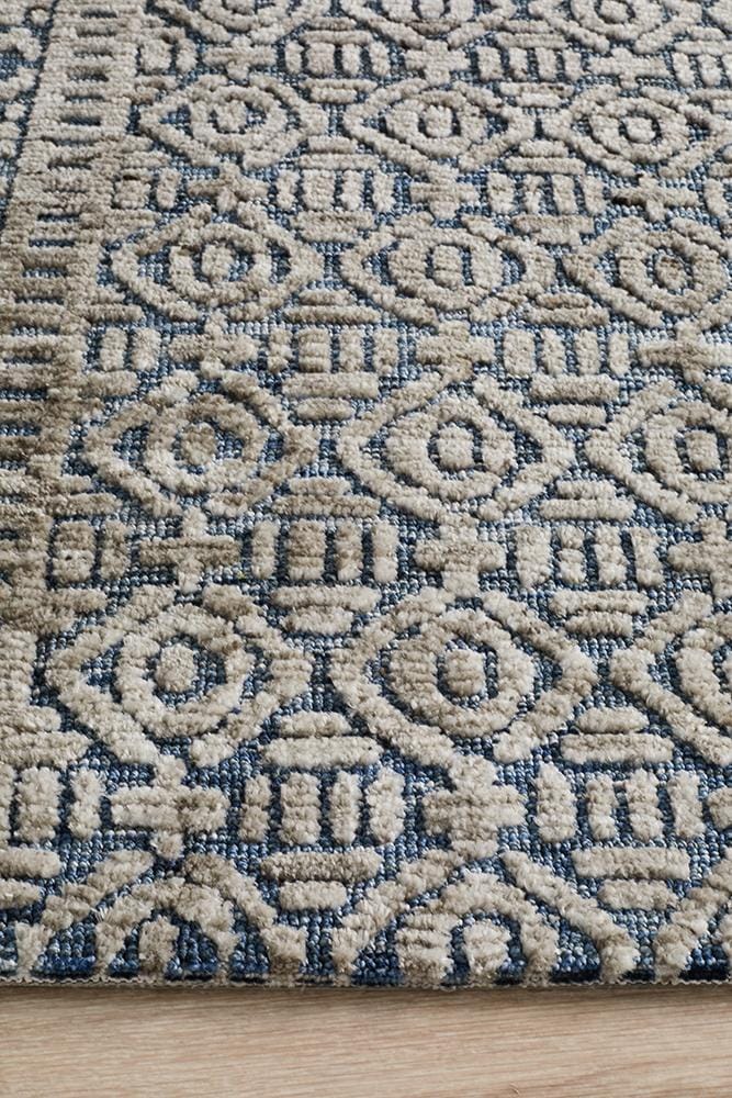 Rug Culture Rugs Levi Miriam Navy Grey Rug