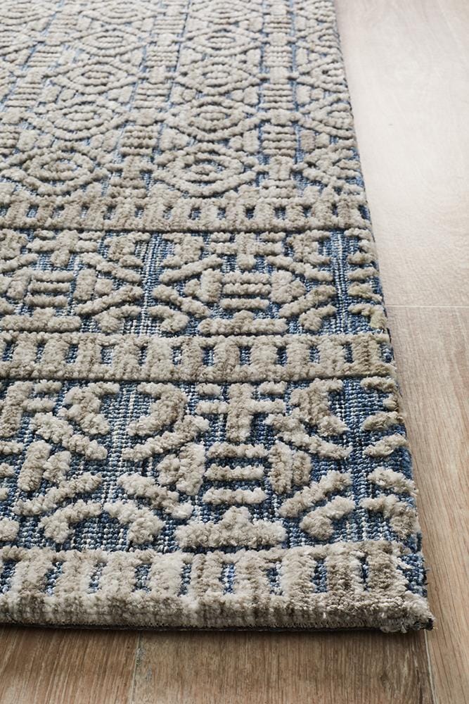 Rug Culture Rugs Levi Miriam Navy Grey Rug