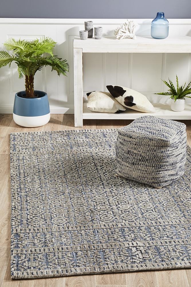 Rug Culture Rugs Levi Miriam Navy Grey Rug