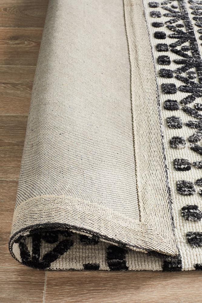 Rug Culture Rugs Levi Yasmin Ivory Black Rug