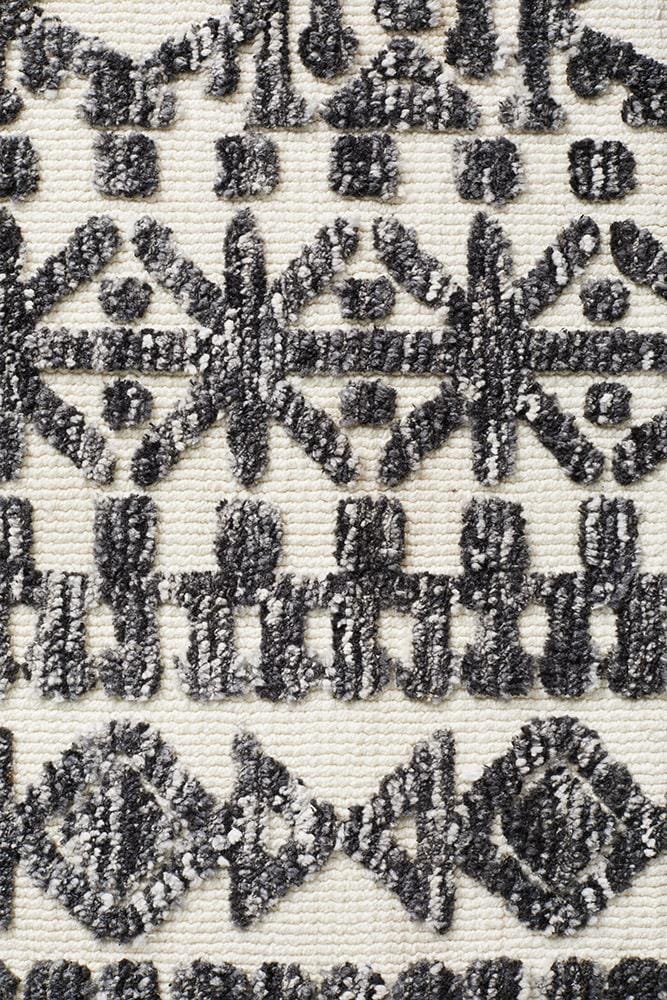 Rug Culture Rugs Levi Yasmin Ivory Black Rug