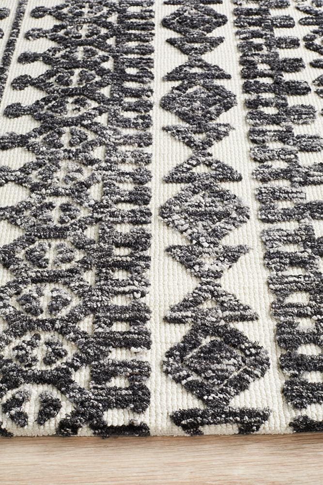 Rug Culture Rugs Levi Yasmin Ivory Black Rug