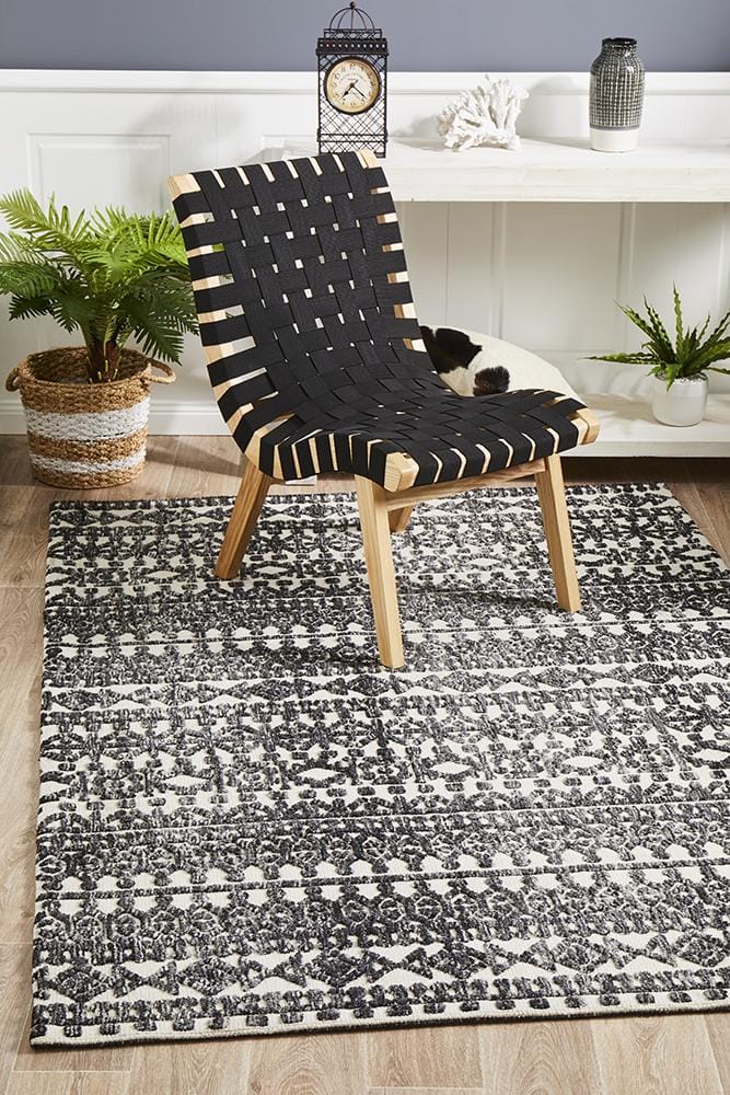 Rug Culture Rugs Levi Yasmin Ivory Black Rug