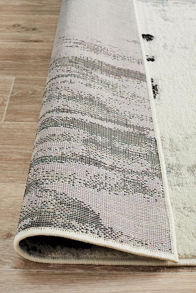 Rug Culture Rugs Lydia Abstract Rug Blue White Black Grey
