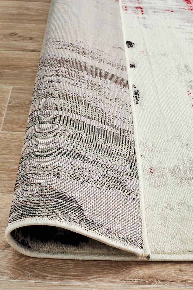 Rug Culture Rugs Lydia Abstract Rug Red Black White Grey