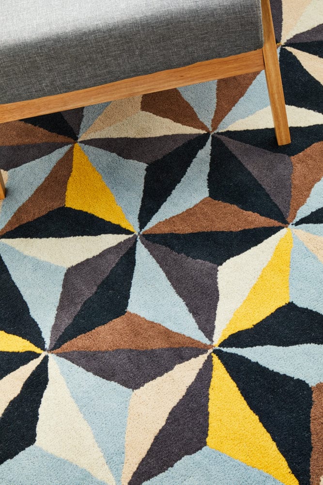 Rug Culture Rugs Matrix Pure Wool 900 Blue Round Rug