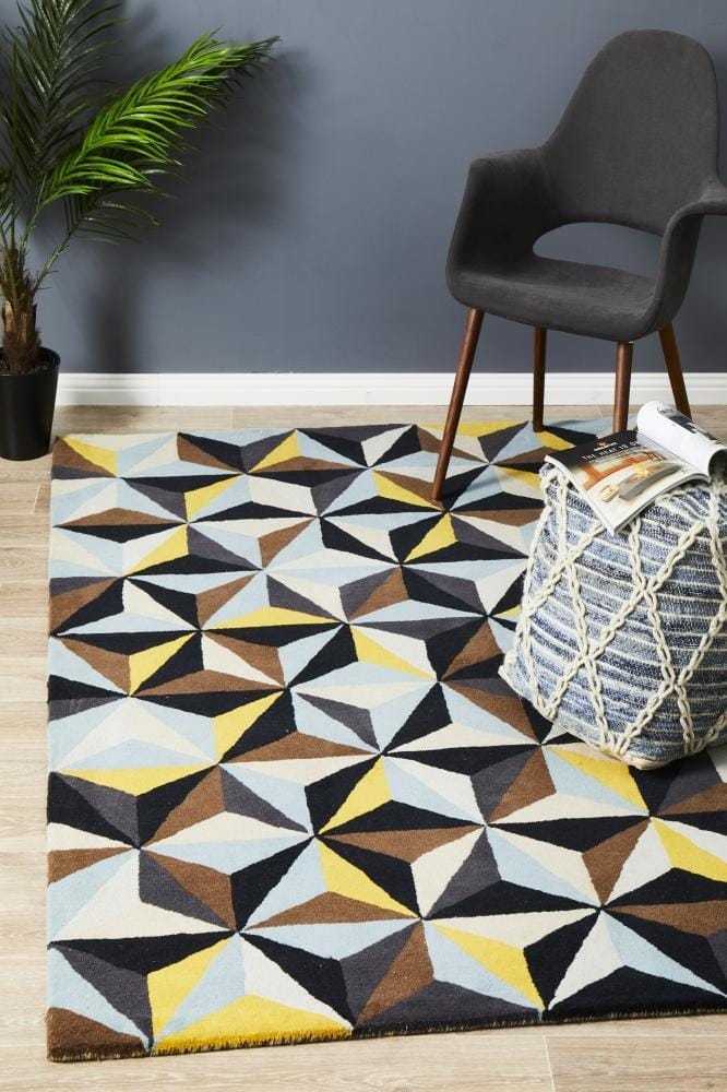 Rug Culture Rugs Matrix Pure Wool 900 Blue Rug