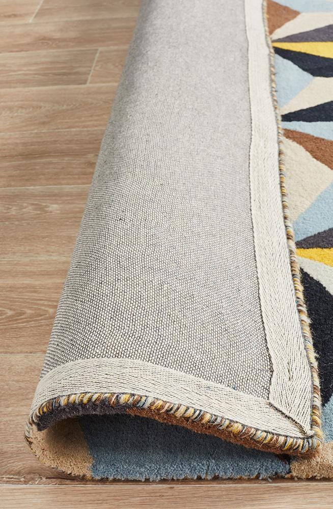 Rug Culture Rugs Matrix Pure Wool 900 Blue Rug