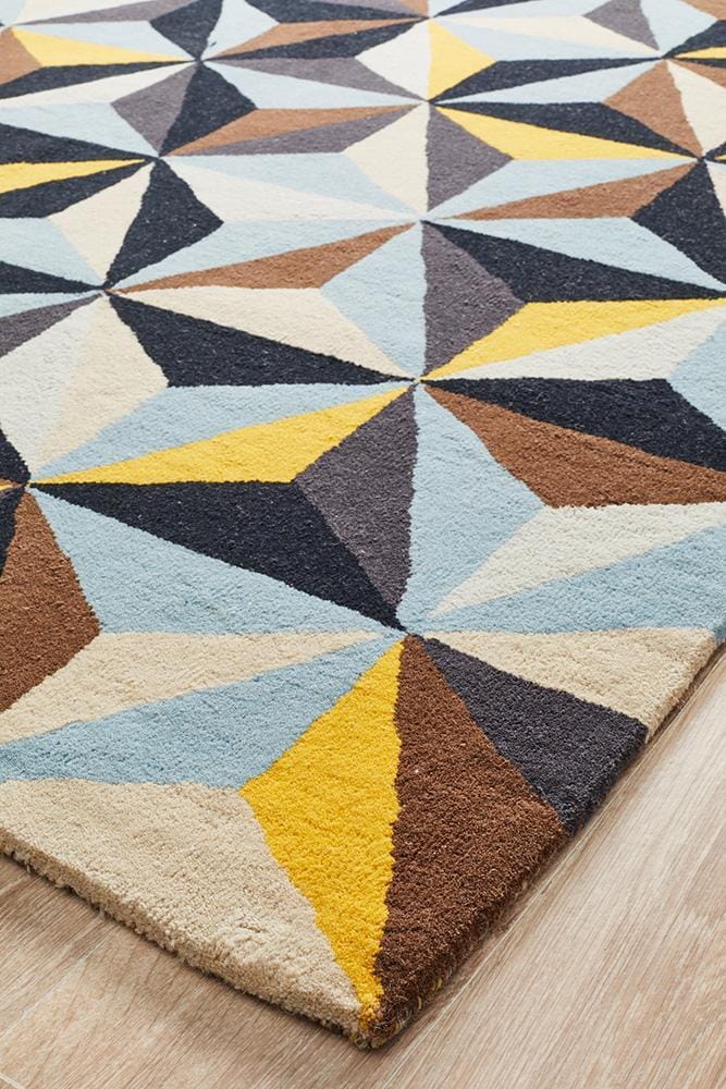 Rug Culture Rugs Matrix Pure Wool 900 Blue Rug