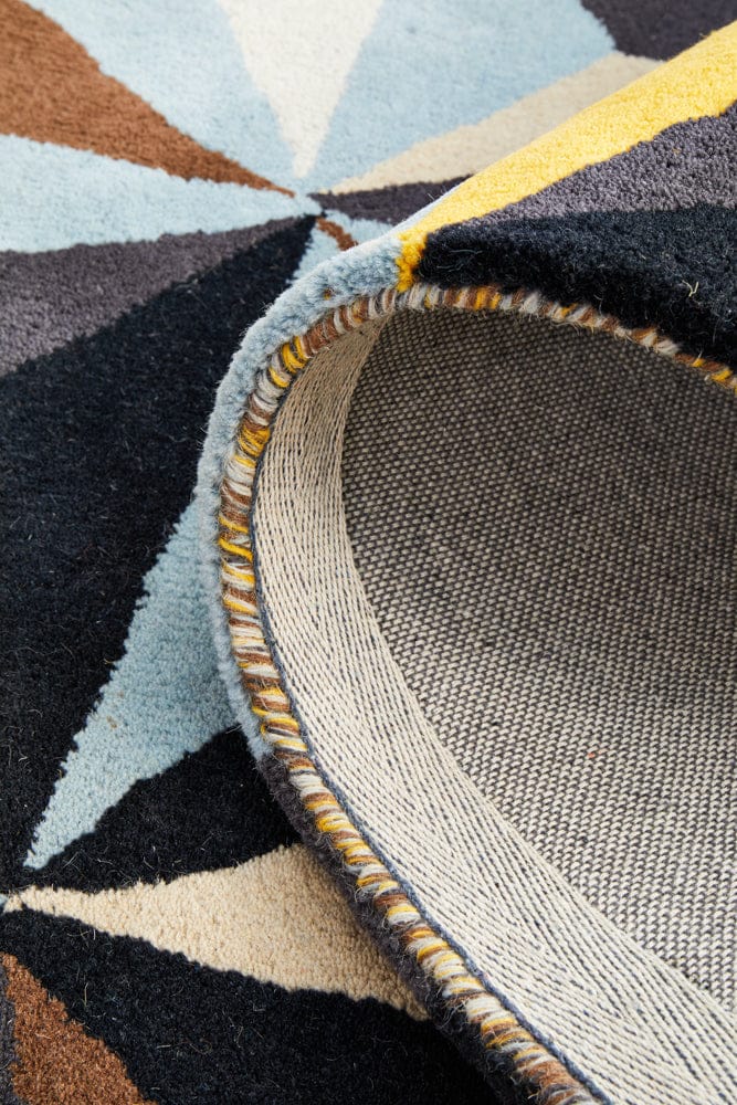 Rug Culture Rugs Matrix Pure Wool 900 Blue Runner Rug
