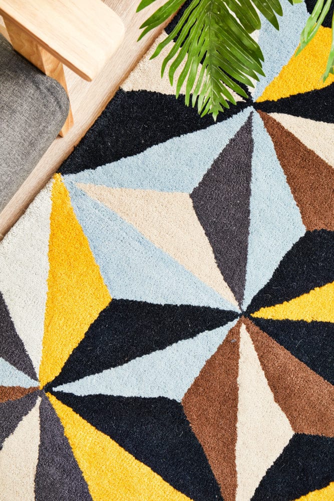 Rug Culture Rugs Matrix Pure Wool 900 Blue Runner Rug