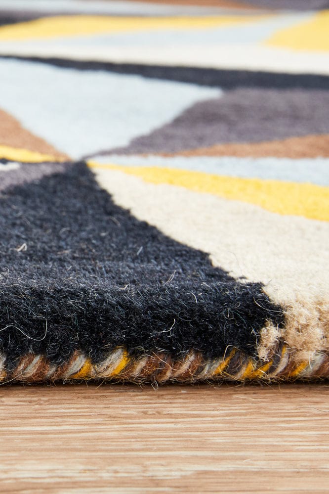 Rug Culture Rugs Matrix Pure Wool 900 Blue Runner Rug