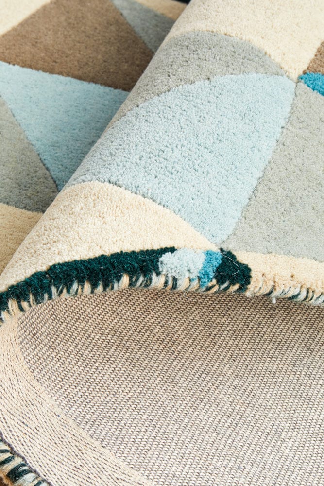 Rug Culture Rugs Matrix Pure Wool 901 Turquoise Round Rug