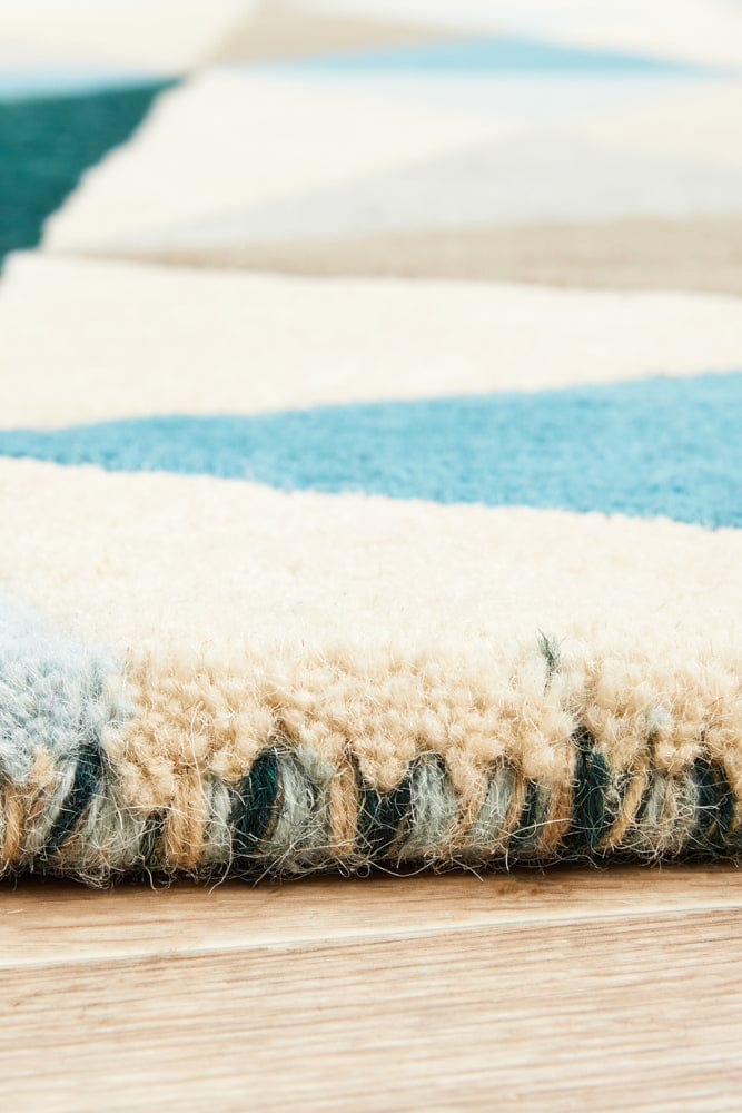 Rug Culture Rugs Matrix Pure Wool 901 Turquoise Round Rug