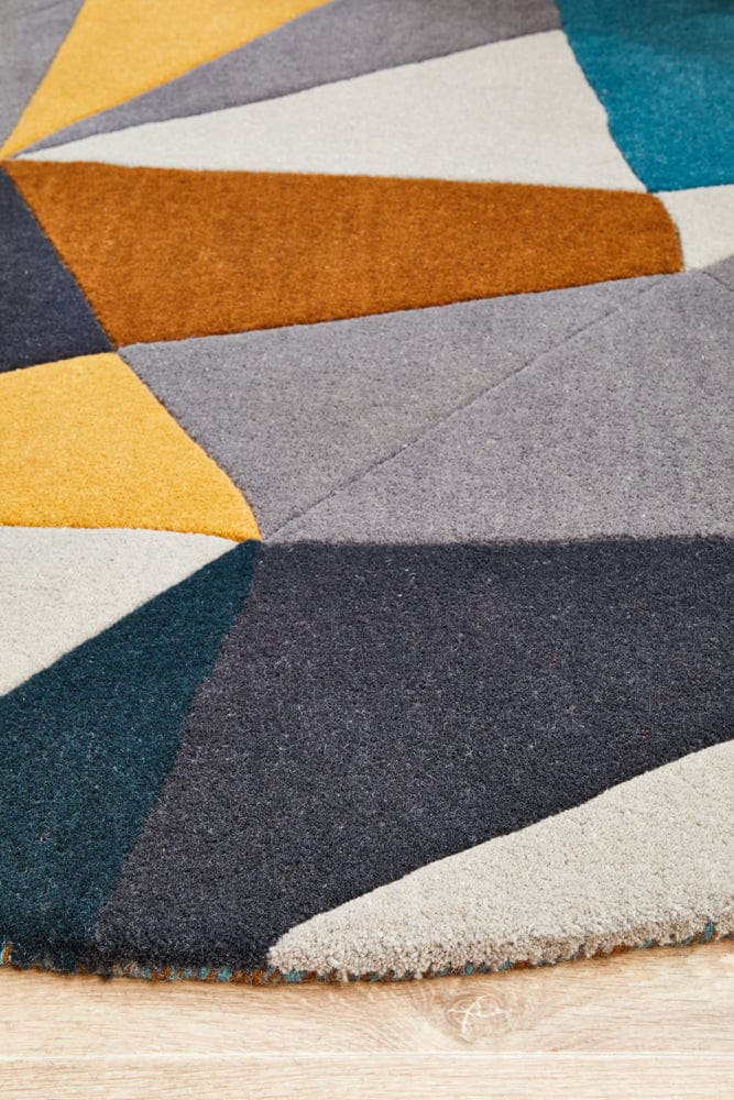 Rug Culture Rugs Matrix Pure Wool 902 Safari Round Rug