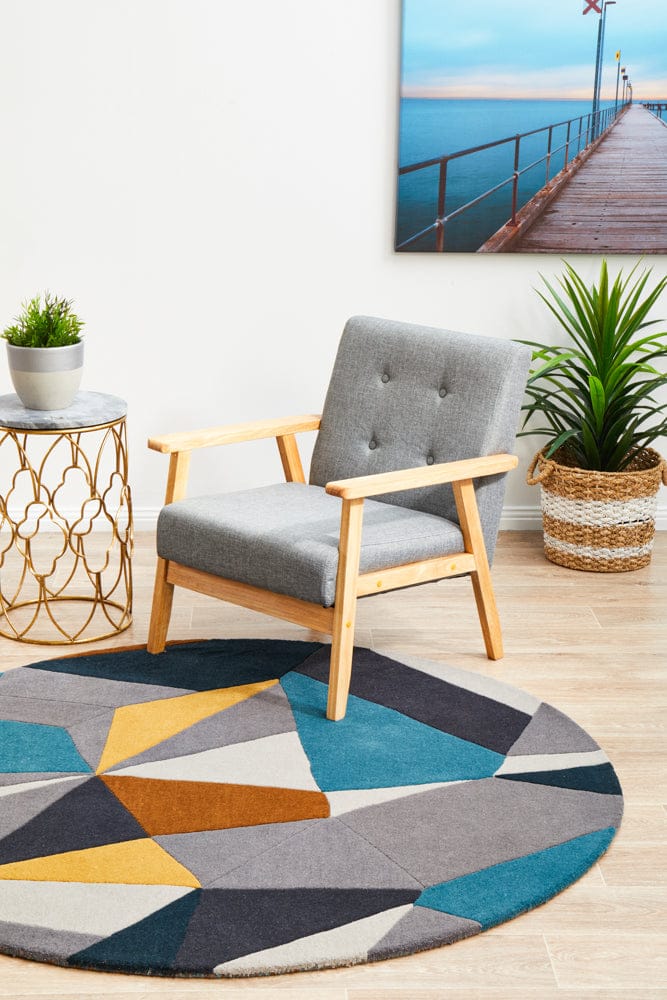 Rug Culture Rugs Matrix Pure Wool 902 Safari Round Rug