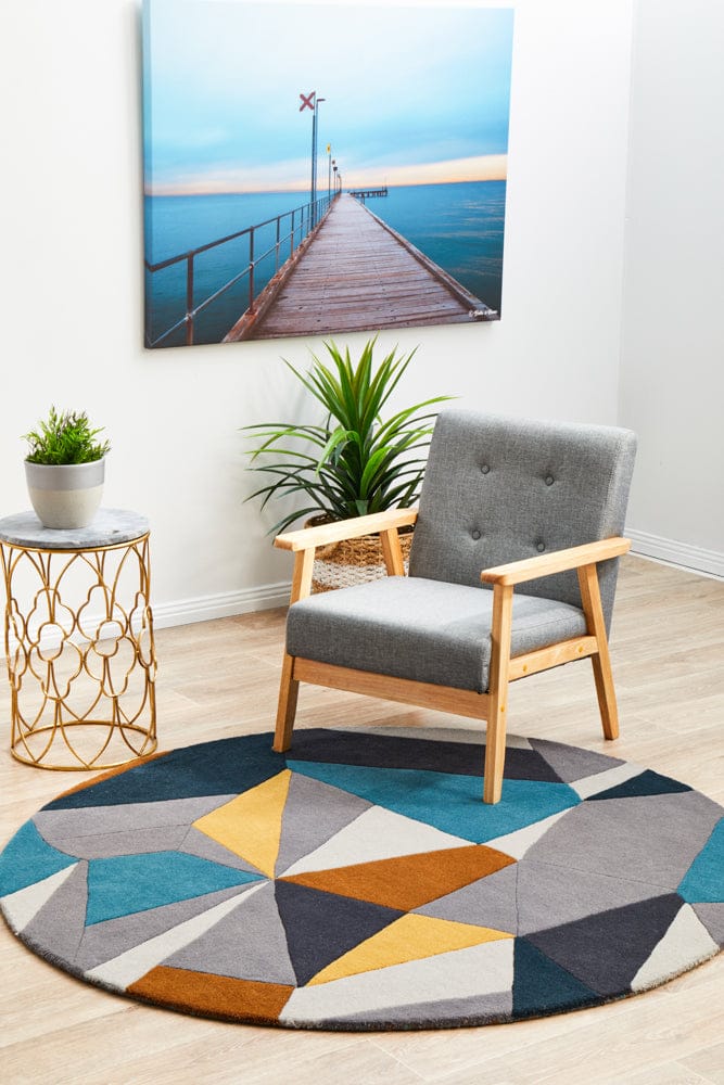 Rug Culture Rugs Matrix Pure Wool 902 Safari Round Rug