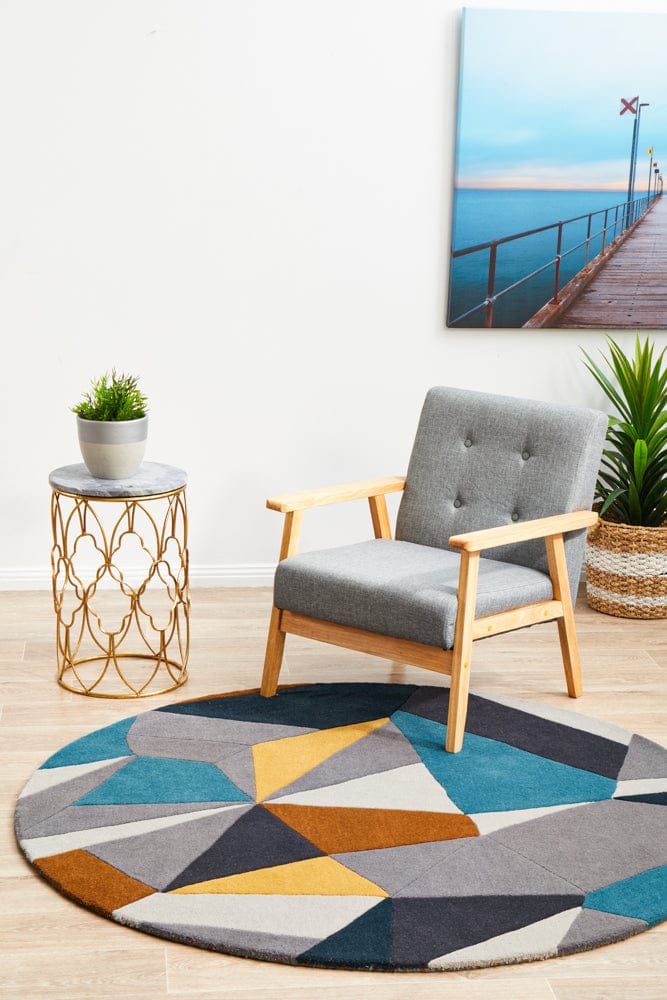 Rug Culture Rugs Matrix Pure Wool 902 Safari Round Rug