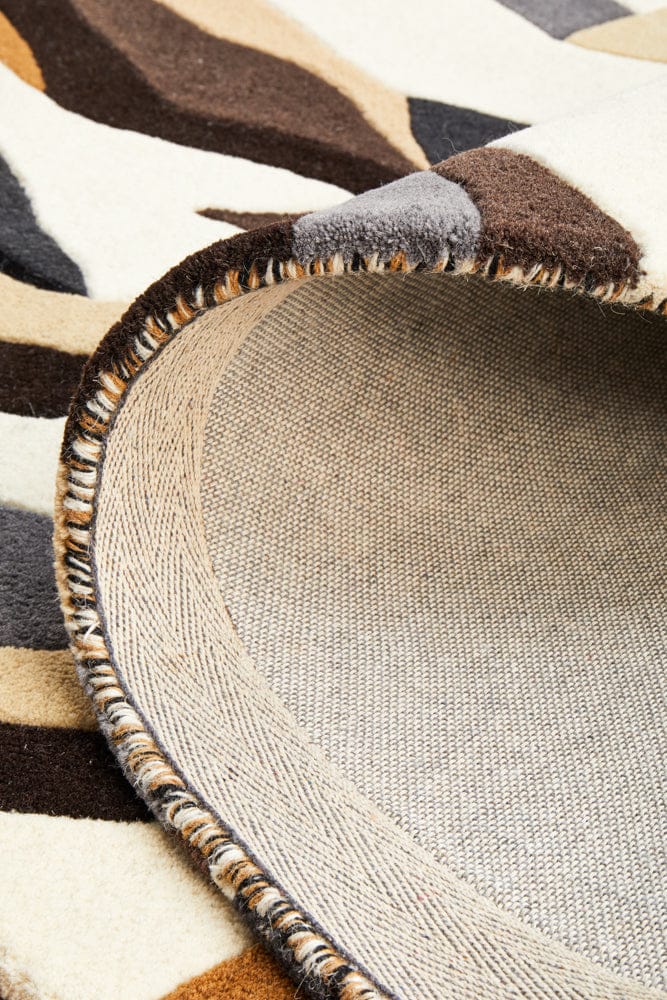 Rug Culture Rugs Matrix Pure Wool 903 Fossil Round Rug
