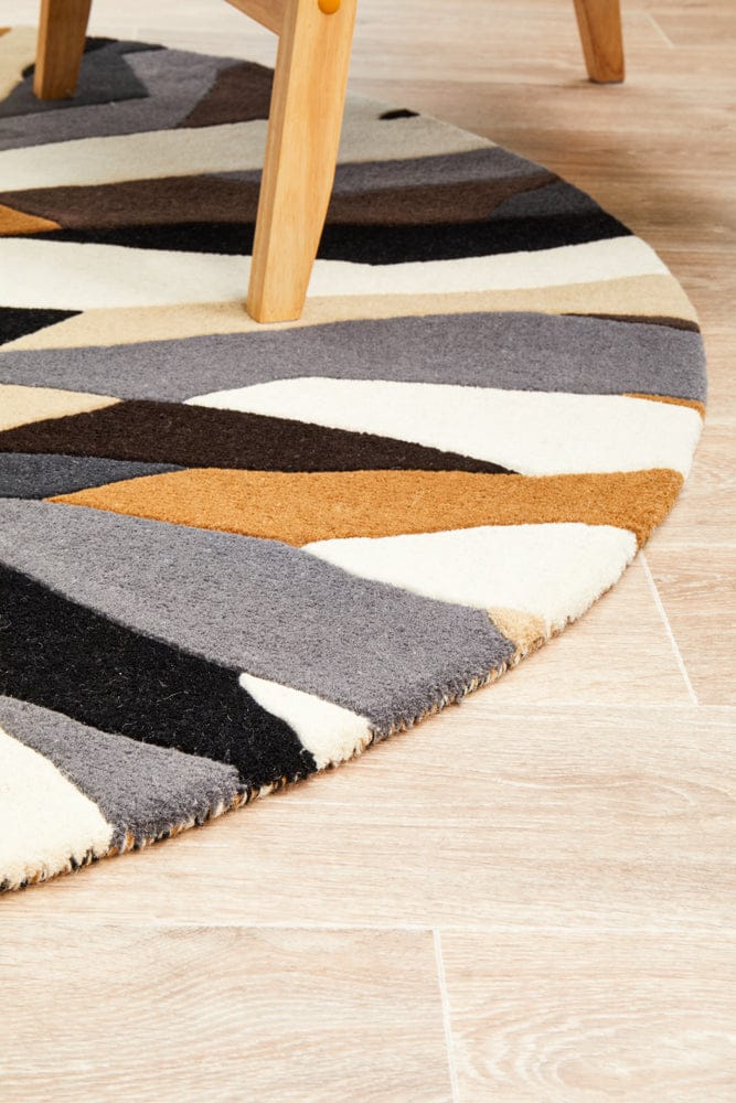 Rug Culture Rugs Matrix Pure Wool 903 Fossil Round Rug