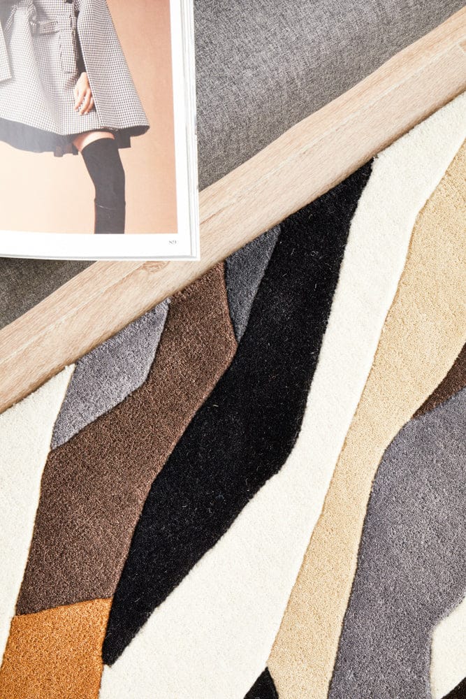 Rug Culture Rugs Matrix Pure Wool 903 Fossil Runner Rug
