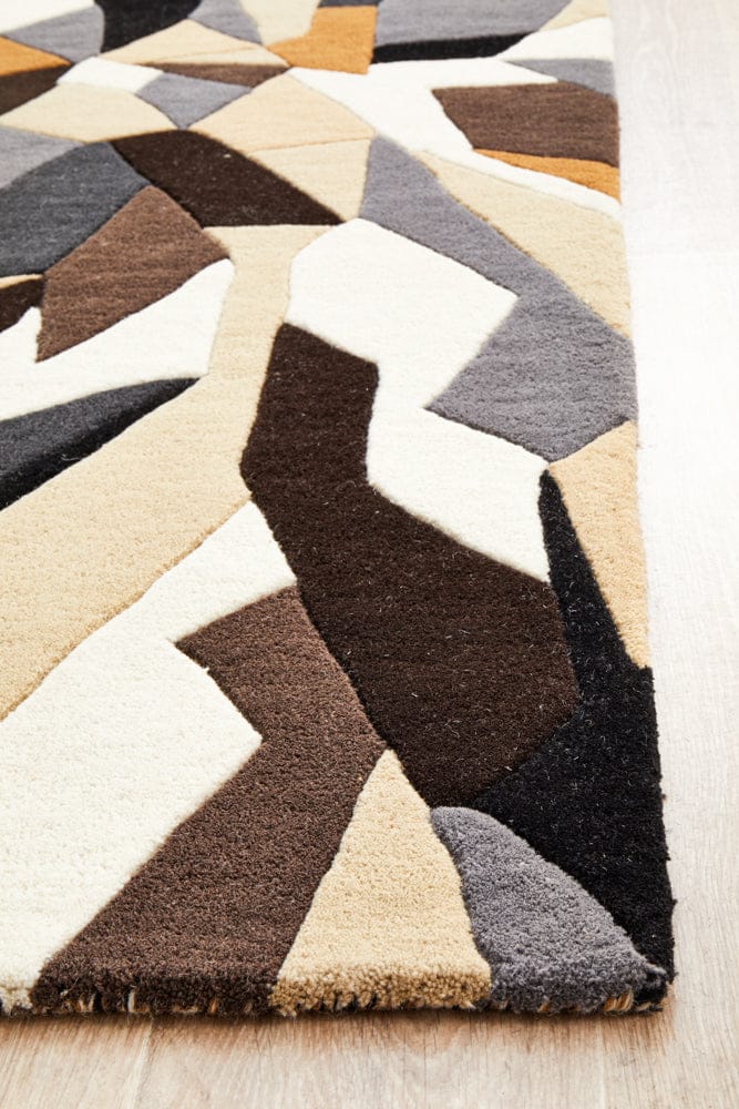 Rug Culture Rugs Matrix Pure Wool 903 Fossil Runner Rug