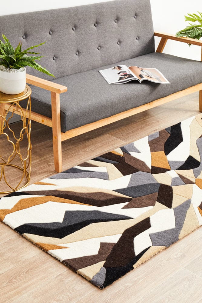 Rug Culture Rugs Matrix Pure Wool 903 Fossil Runner Rug
