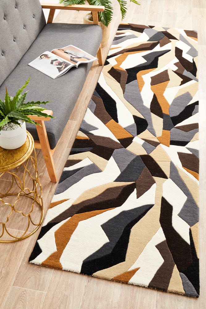 Rug Culture Rugs Matrix Pure Wool 903 Fossil Runner Rug