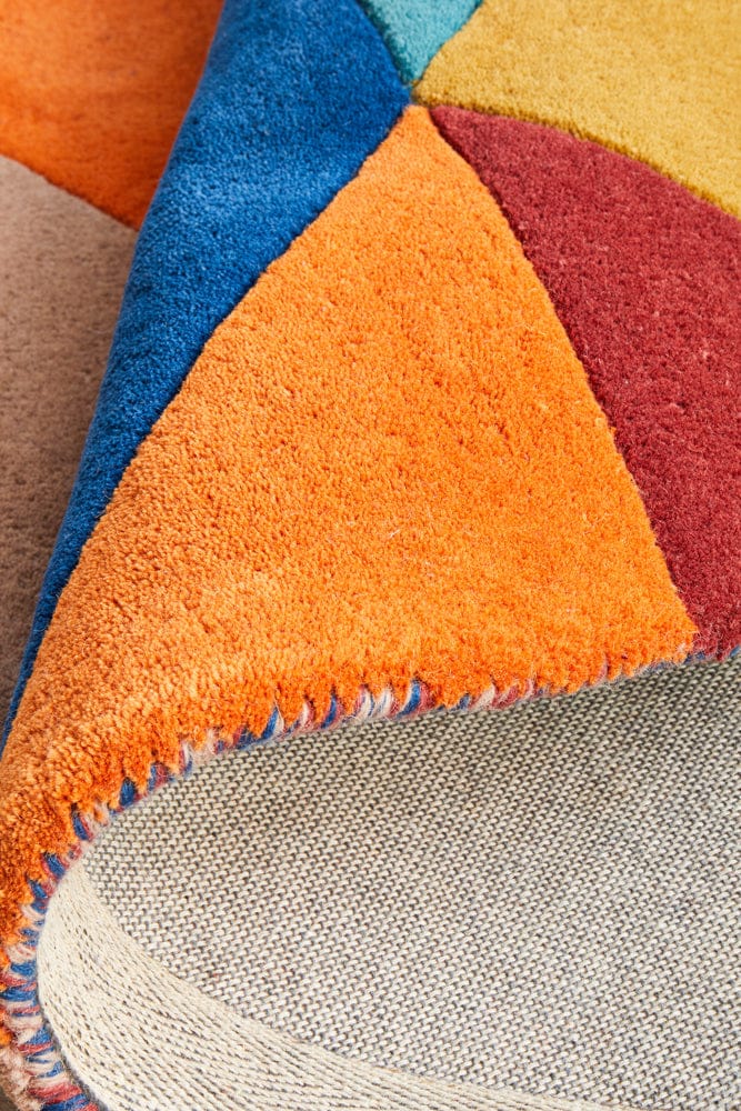 Rug Culture Rugs Matrix Pure Wool 904 Sunset Round Rug