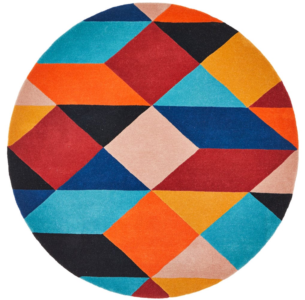 Rug Culture Rugs Matrix Pure Wool 904 Sunset Round Rug