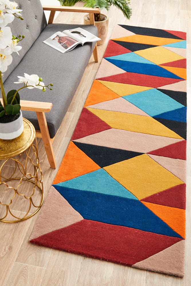 Rug Culture Rugs Matrix Pure Wool 904 Sunset Runner Rug
