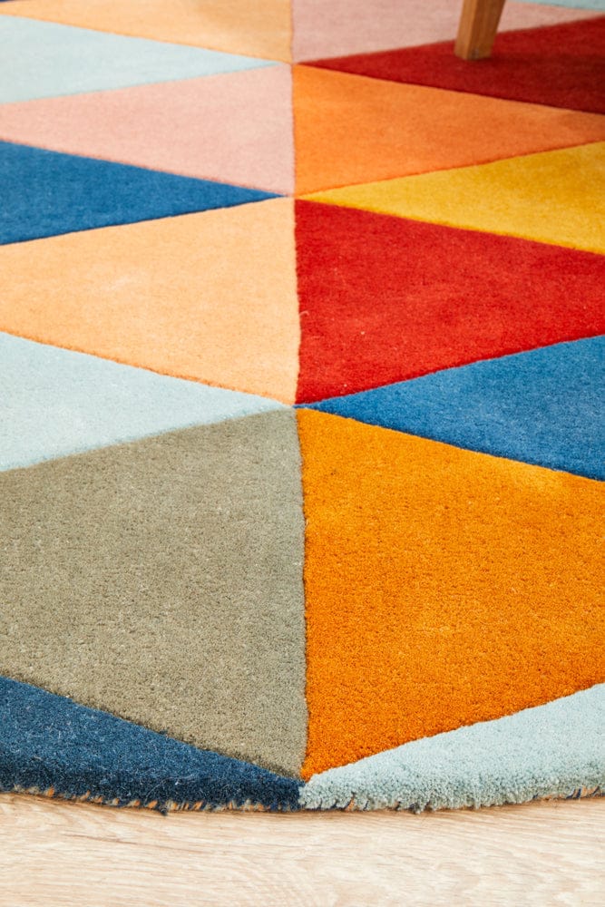 Rug Culture Rugs Matrix Pure Wool 905 Multi Round Rug
