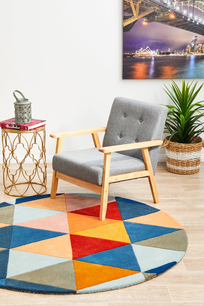 Rug Culture Rugs Matrix Pure Wool 905 Multi Round Rug
