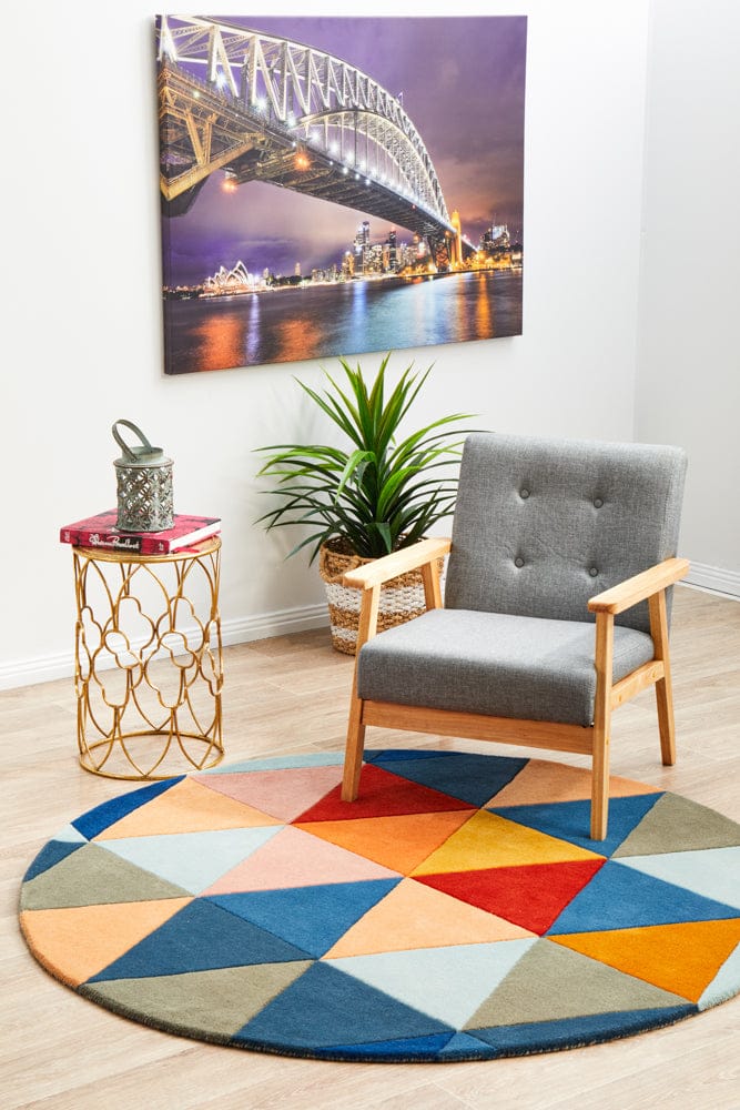 Rug Culture Rugs Matrix Pure Wool 905 Multi Round Rug