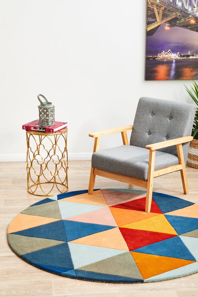 Rug Culture Rugs Matrix Pure Wool 905 Multi Round Rug