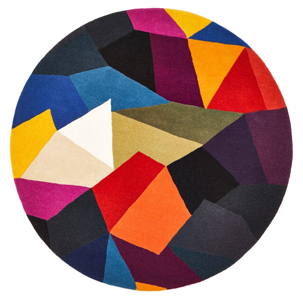 Rug Culture Rugs Matrix Pure Wool 906 Crayon Round Rug