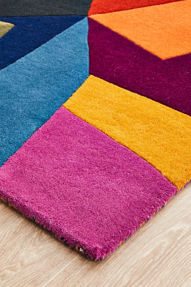 Rug Culture Rugs Matrix Pure Wool 906 Crayon Runner Rug