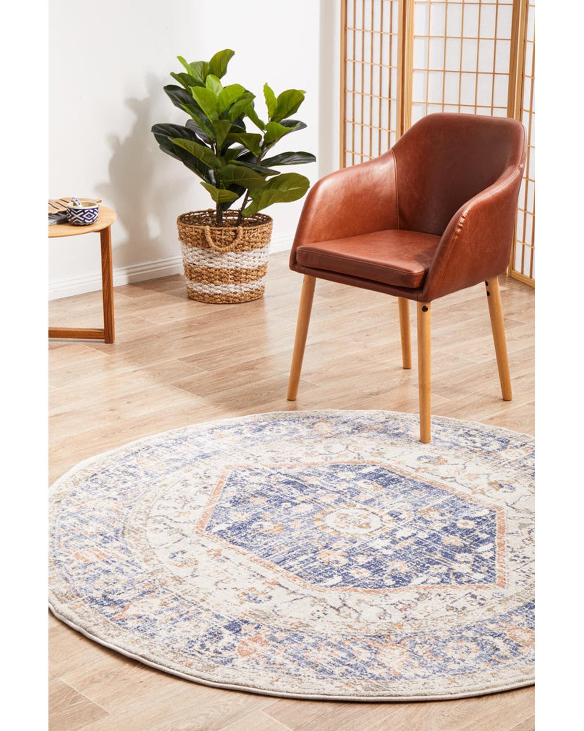 RUG CULTURE Rugs Mayfair Lorissa Blue Round Rug