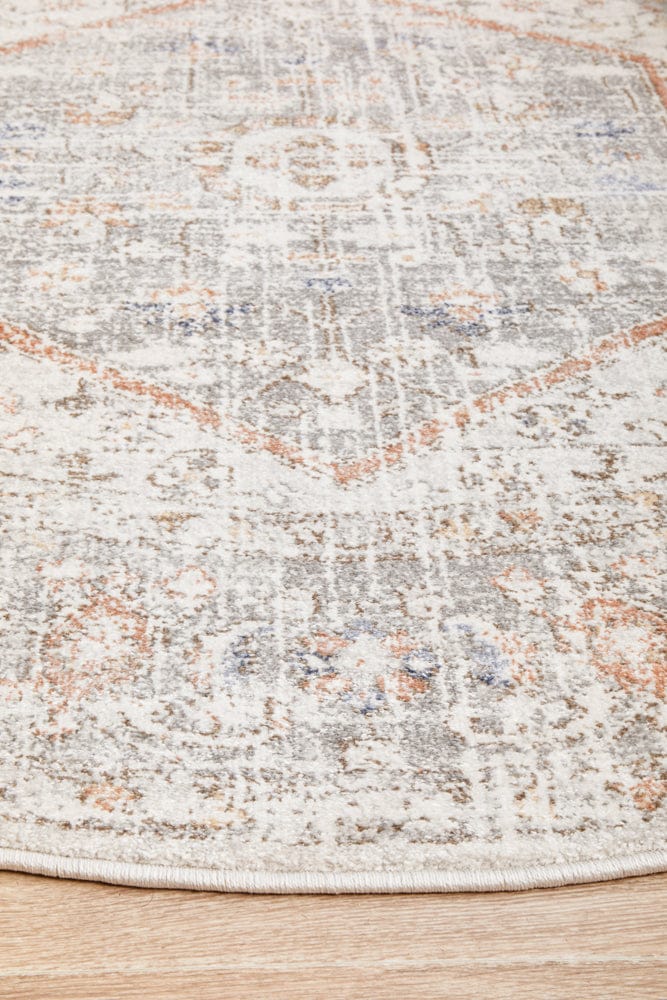 RUG CULTURE Rugs Mayfair Lorissa Silver Round Rug
