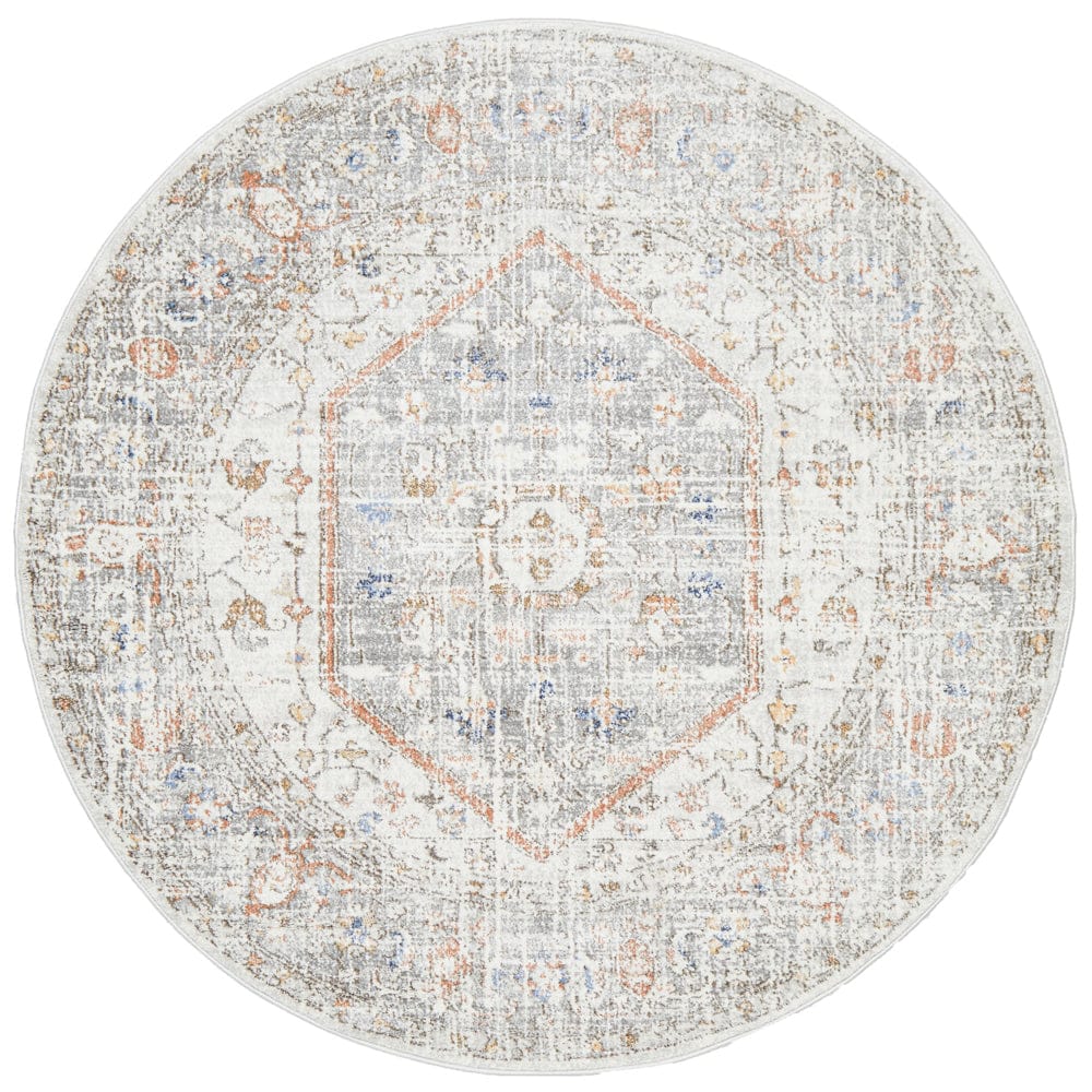 RUG CULTURE Rugs Mayfair Lorissa Silver Round Rug