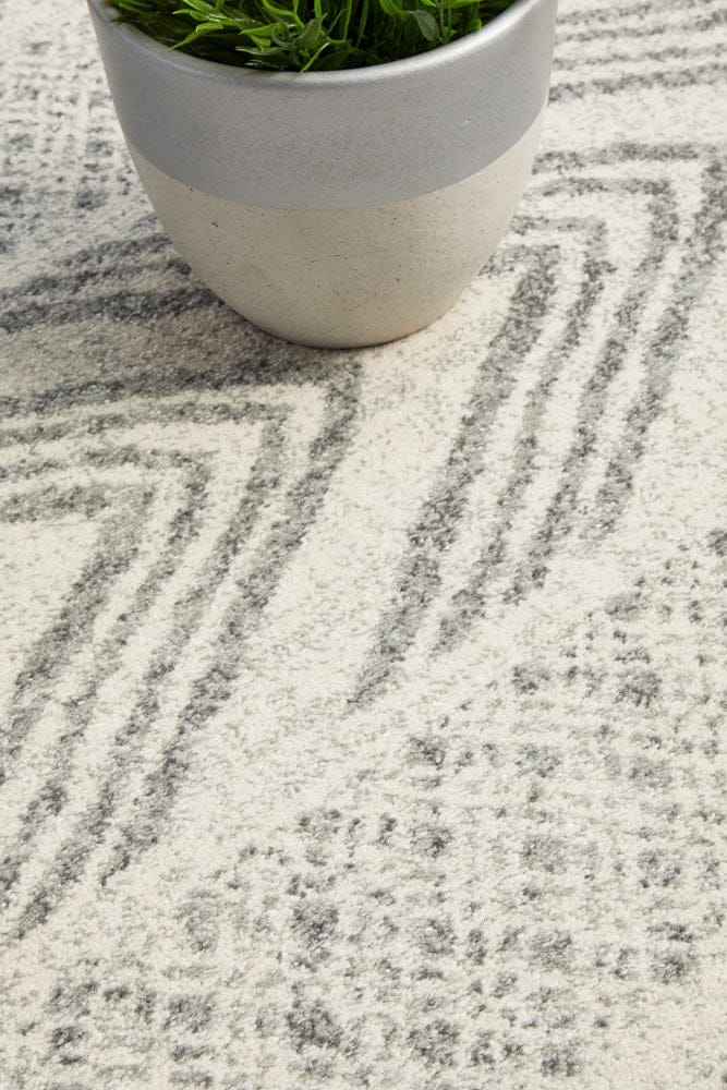 Rug Culture Rugs Mirage Adani  Modern Tribal Design Grey Round Rug