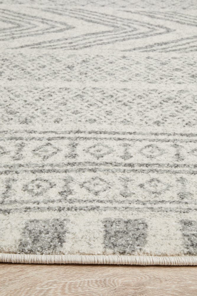 Rug Culture Rugs Mirage Adani  Modern Tribal Design Grey Round Rug