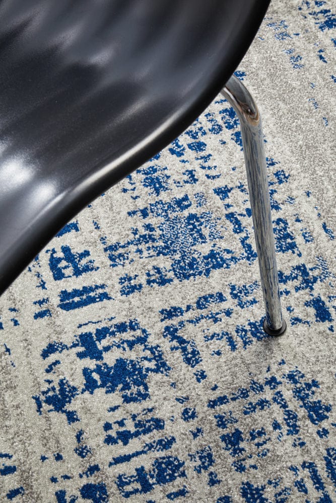Rug Culture Rugs Mirage Ashley Abstract Modern Blue Grey Round Rug